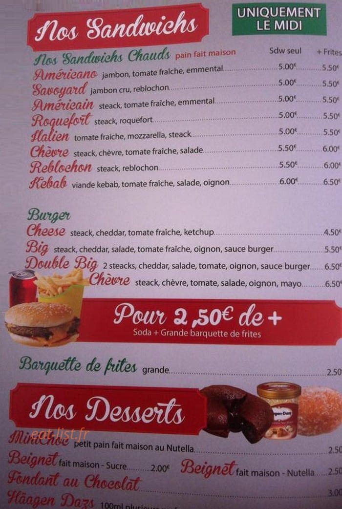 Pizzas Raph — carte page 4