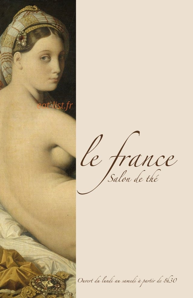 Carte et menu de Brasserie Le France à La Valette du Var — La carte du salon de thé