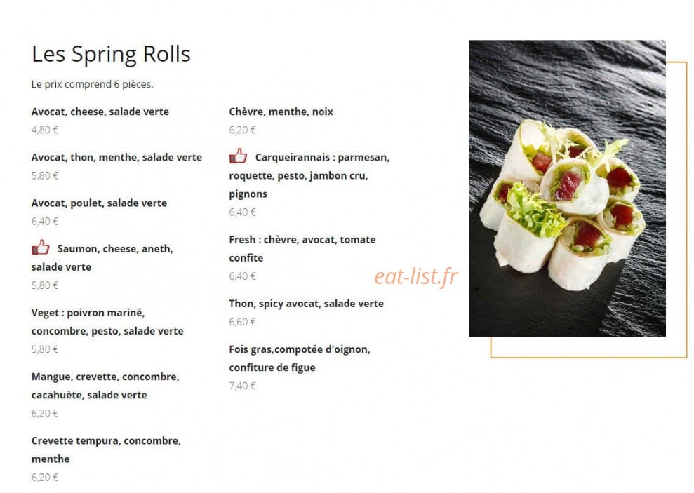 Easy Sushi — carte page 3