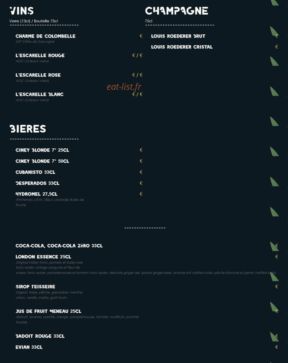Eight Rooftop — carte page 4
