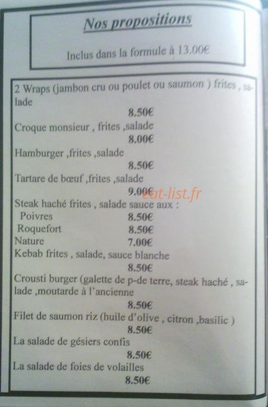 La Saladerie — carte page 5