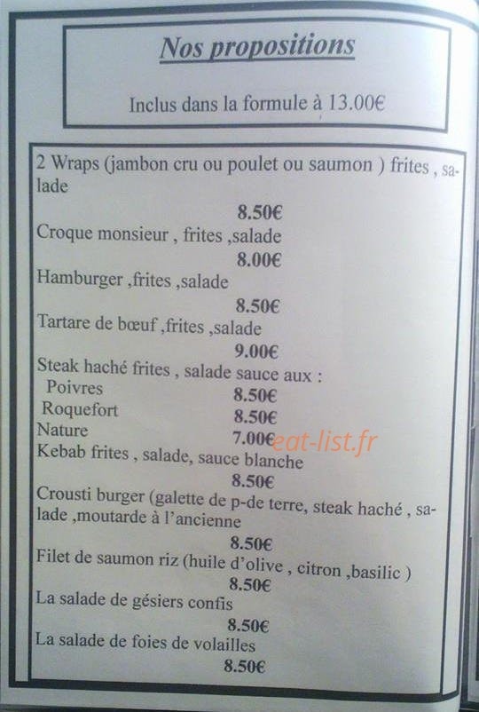 La Saladerie — carte page 6