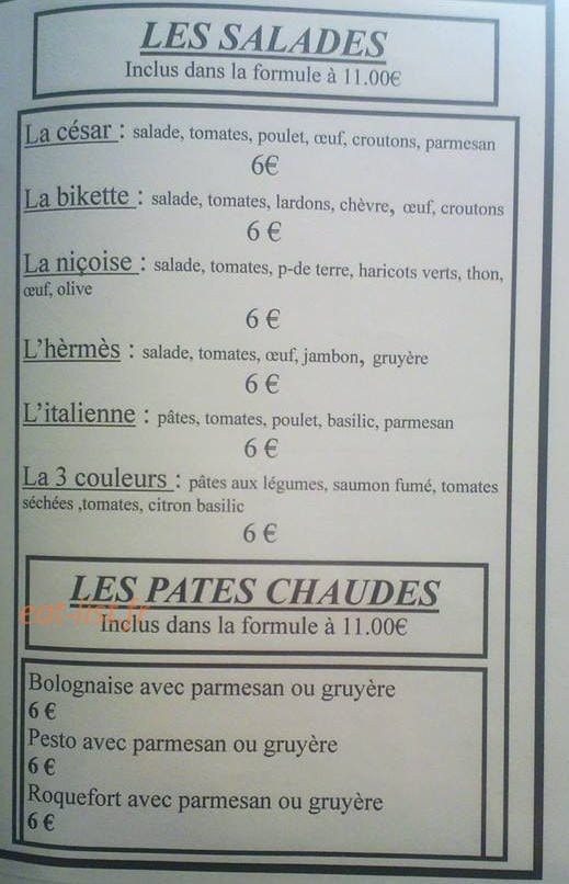 La Saladerie — carte page 1