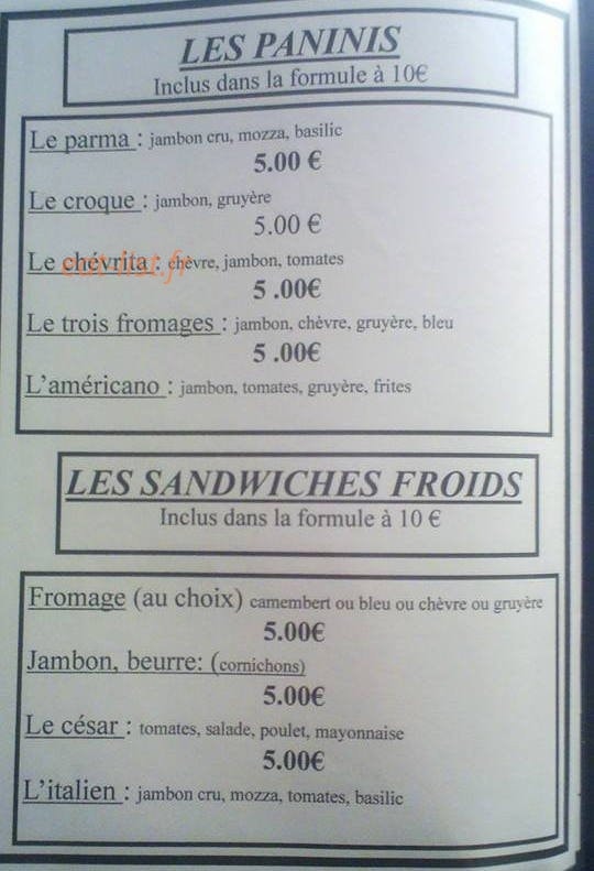 La Saladerie — carte page 2