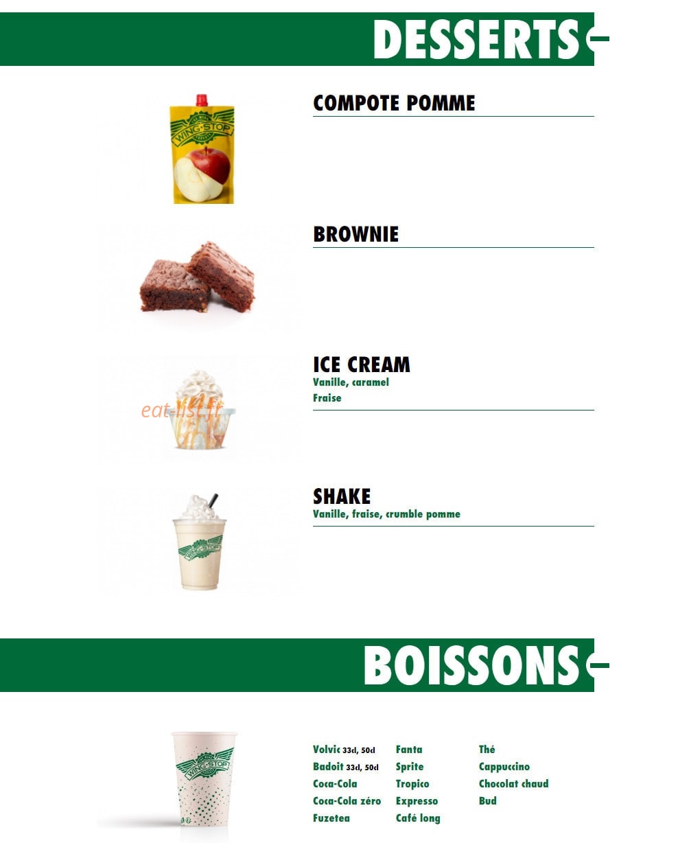 Wingstop — carte page 4