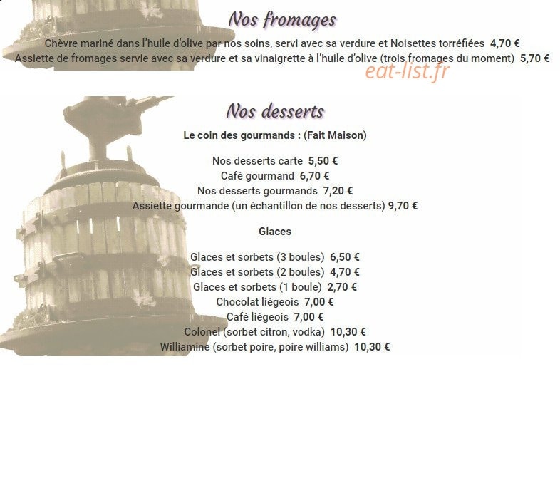 Au Vieux Pressoir — carte page 3