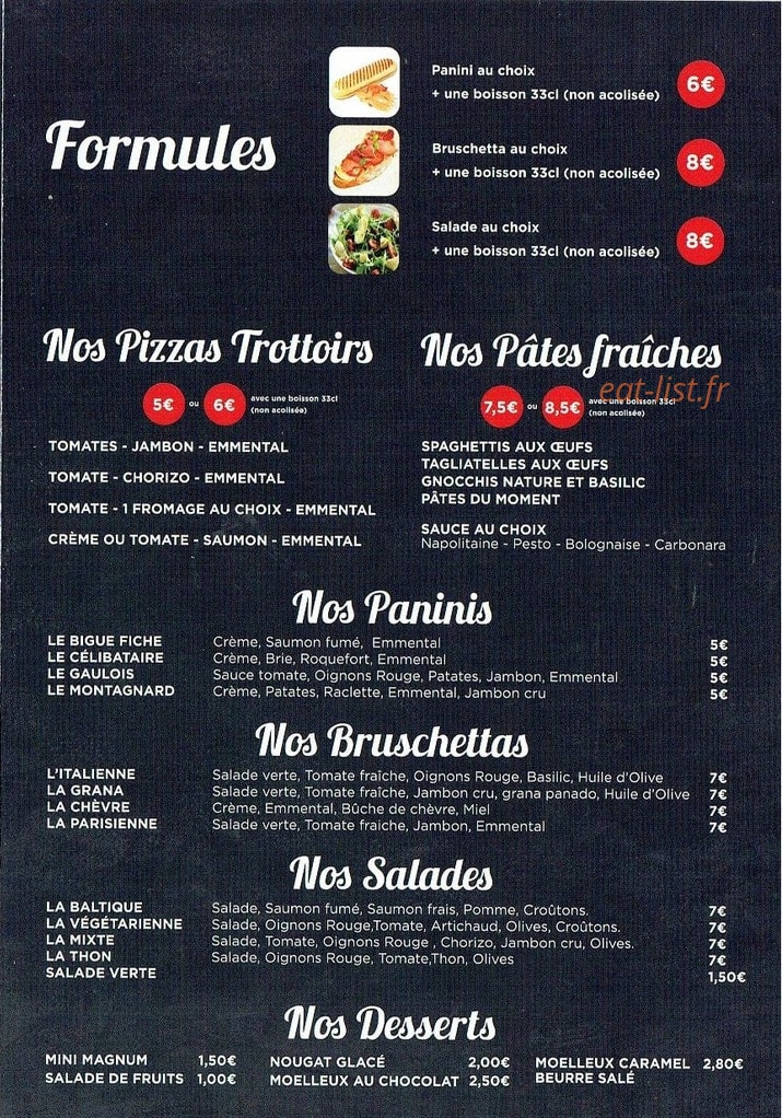 Elloa Pizza — carte page 3
