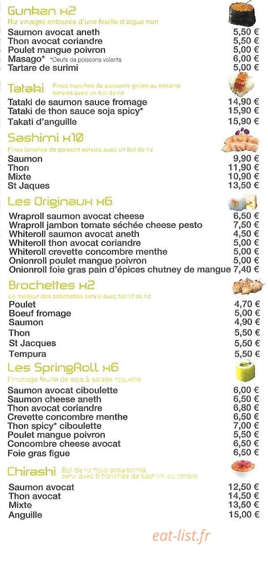 Esprit Sushi — carte page 7