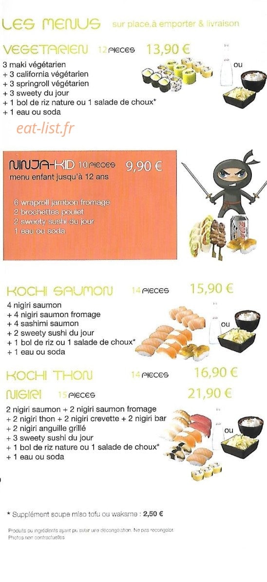 Esprit Sushi — carte page 4