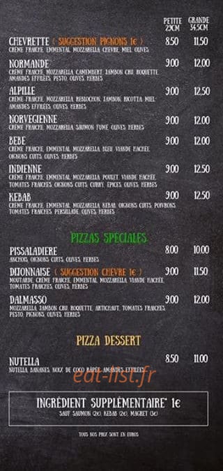 Jb pizza — carte page 3