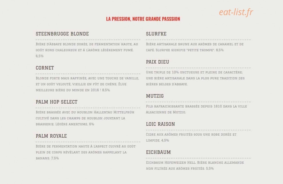 Le Croque Bedaine — carte page 1