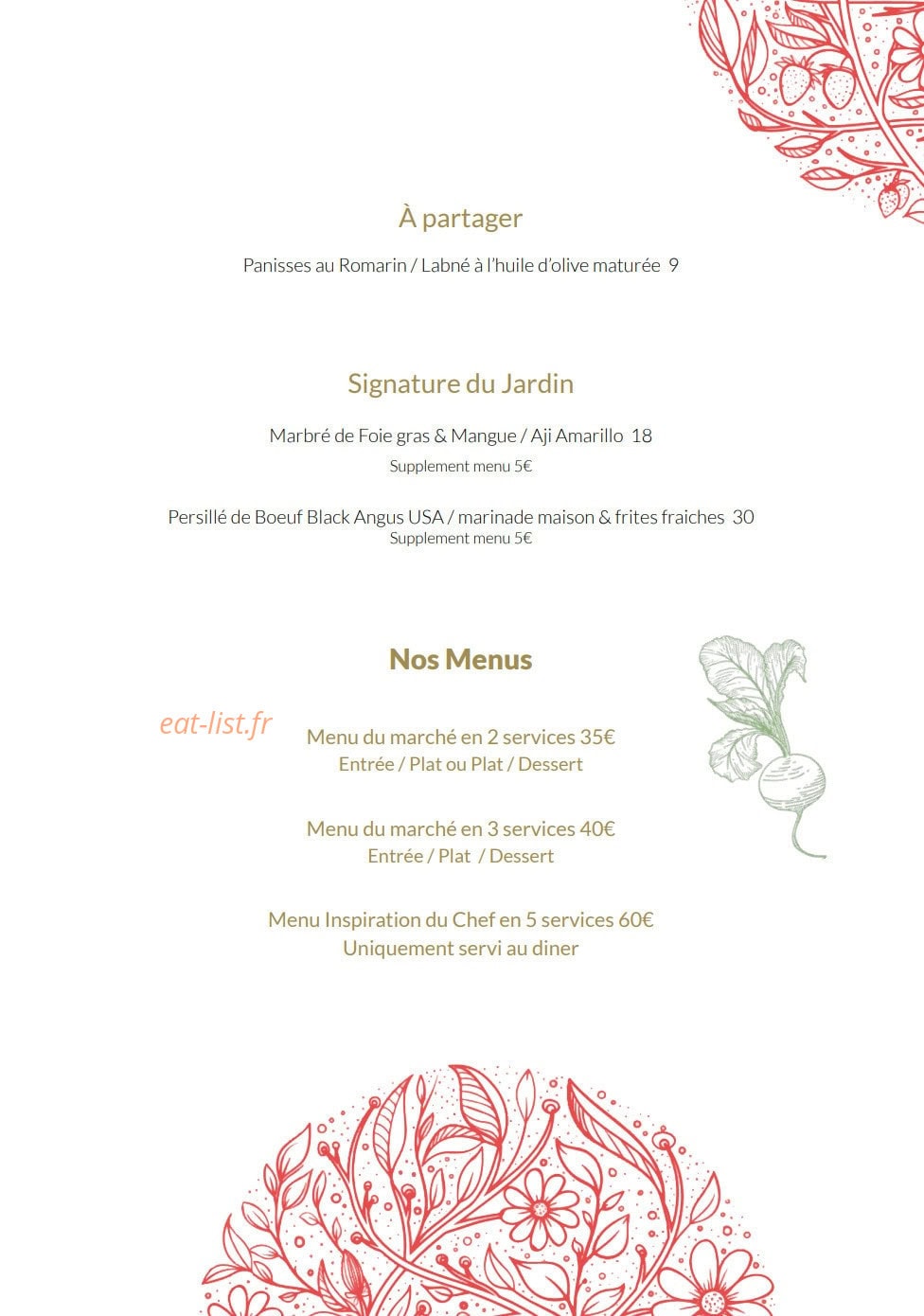 Le Jardin — carte page 2