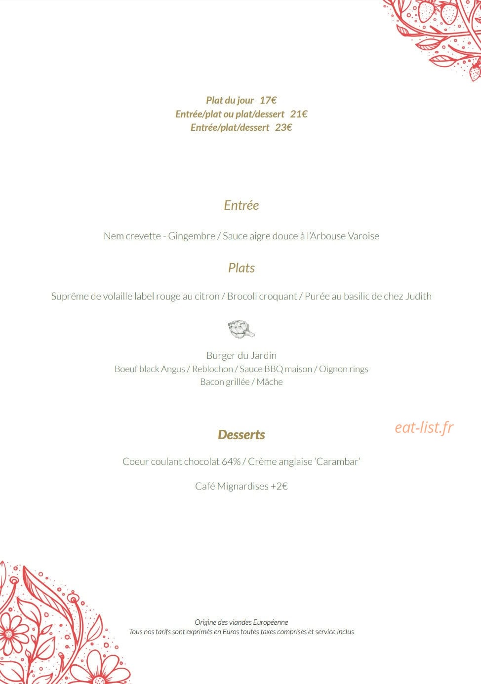 Le Jardin — carte page 3