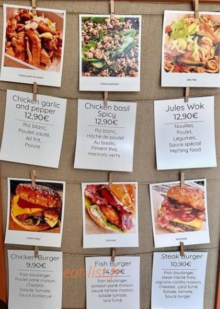 Mel’ting food — carte page 1
