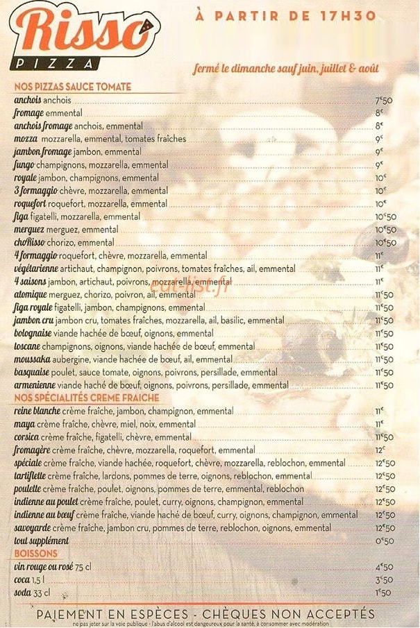 Risso pizza — carte page 2