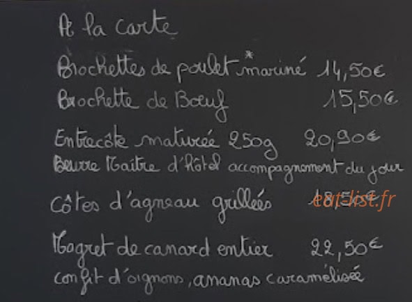 Salade et Persillade — carte page 2