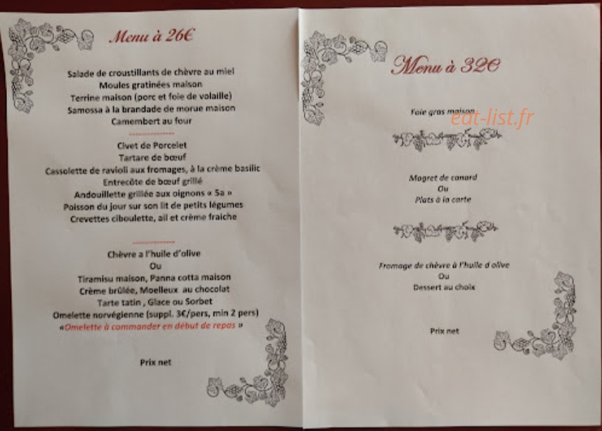Vins Sur Vingt — carte page 1