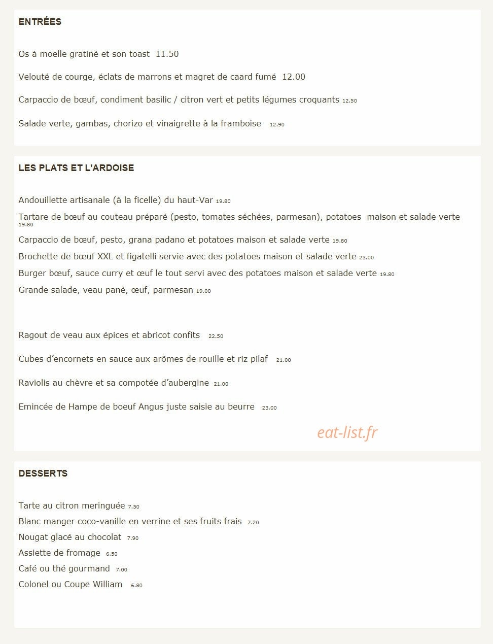 L'Avenue — carte page 1