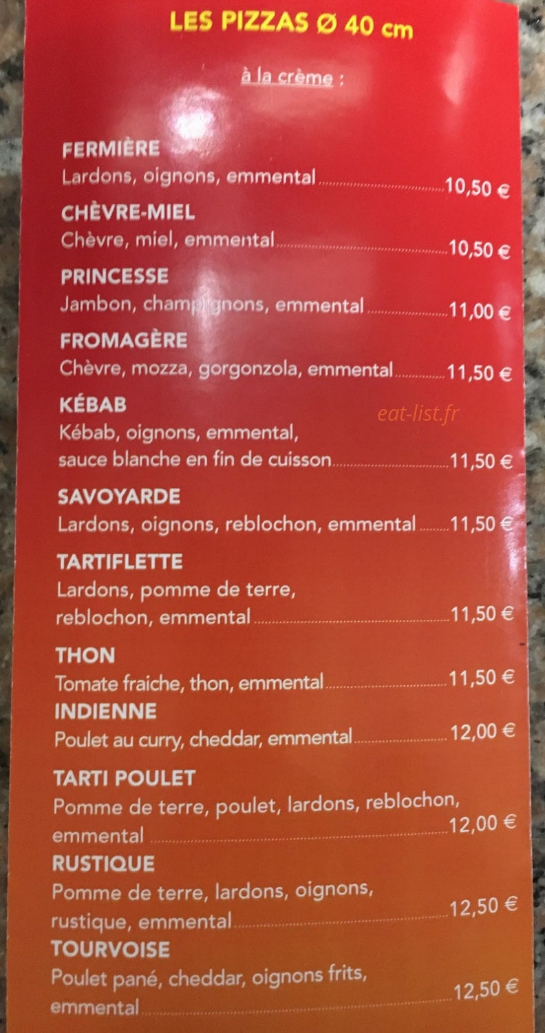 Pizza Plus — carte page 2