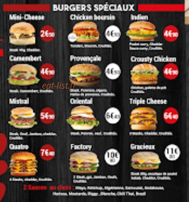 Burger mistral factory — carte page 4