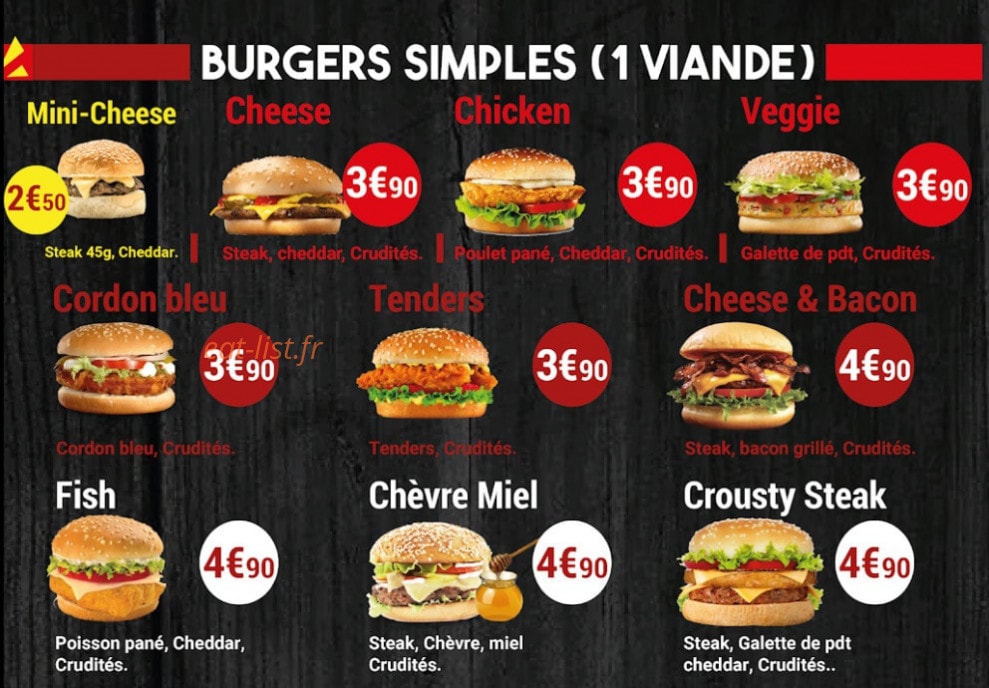 Burger mistral factory — carte page 3