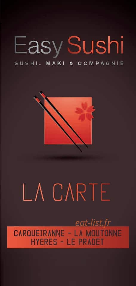 Easy Sushi — carte page 1
