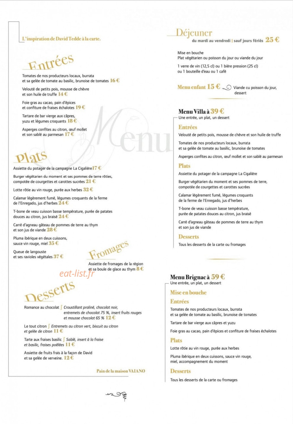 La Villa Brignac — carte page 2