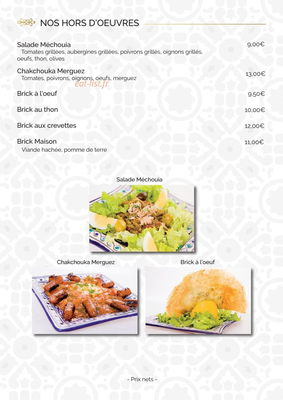 Le Bizerte — carte page 4