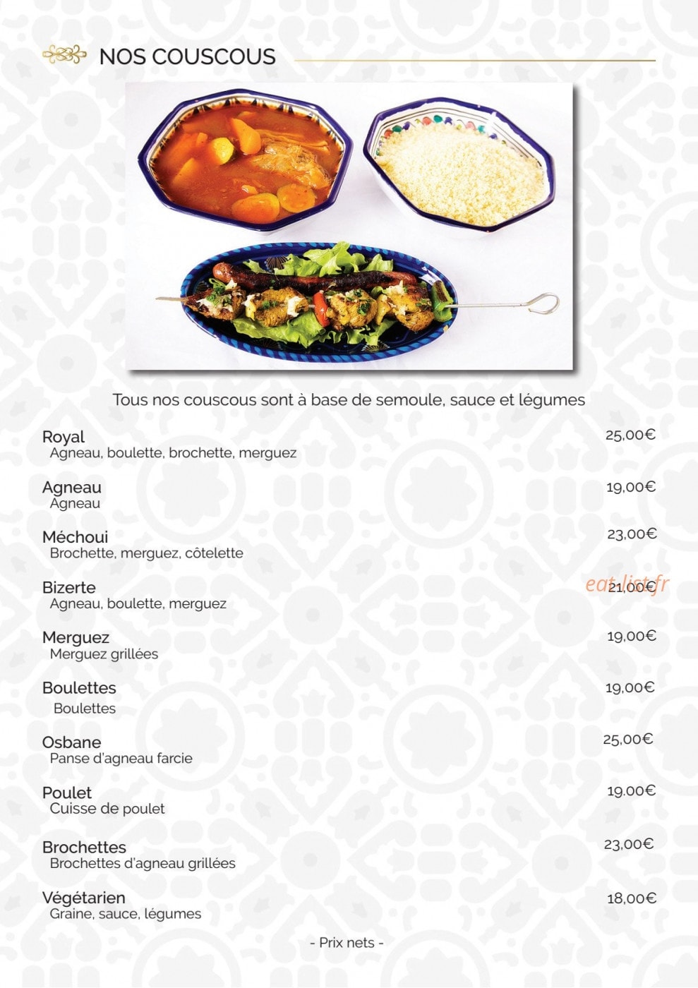Le Bizerte — carte page 5