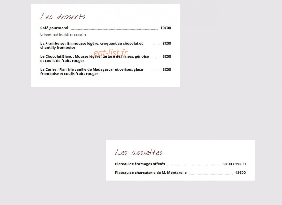 Le Bouchon — carte page 2