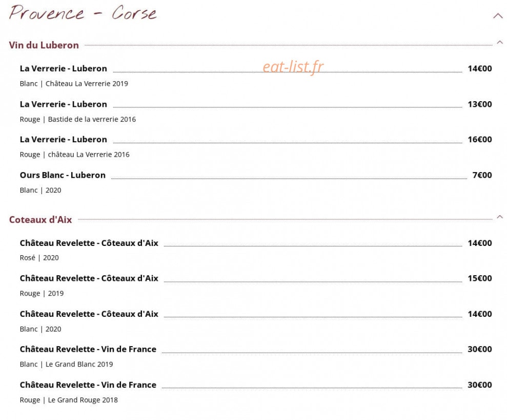 Le Bouchon — carte page 11