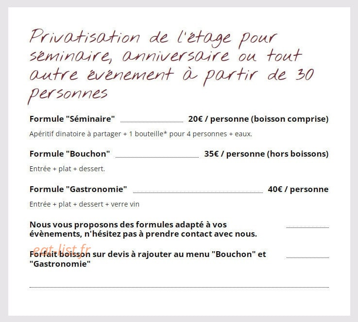 Le Bouchon — carte page 3