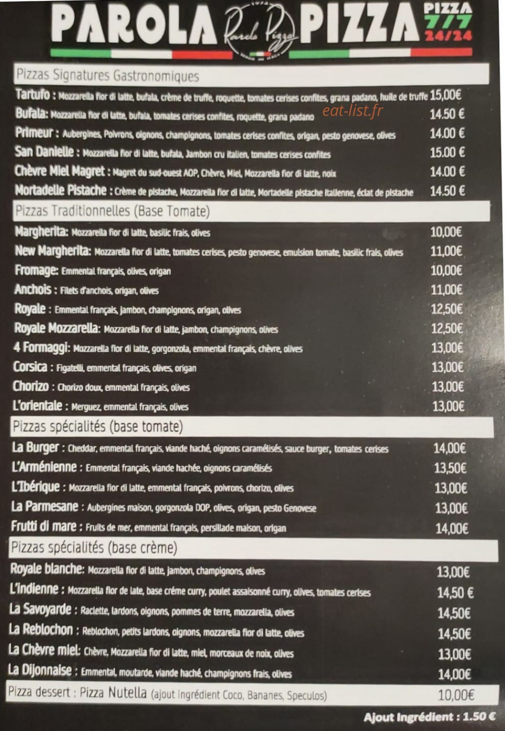 Parola Pizza — carte page 2