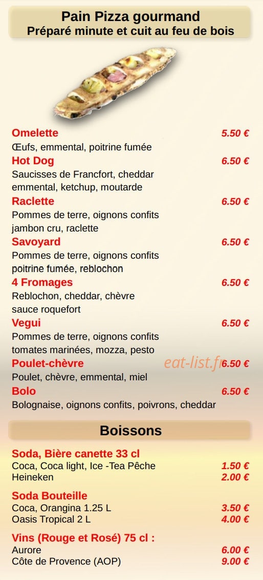Pizza capri — carte page 5
