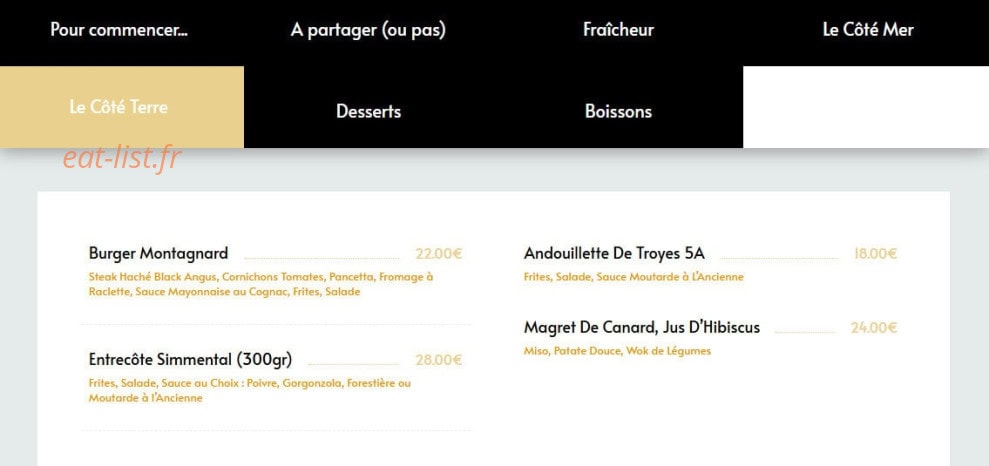 Le Factory — carte page 6