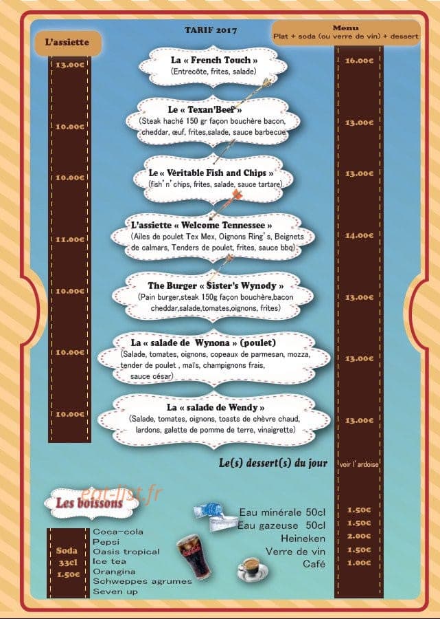 Snack Sister's Wynody — carte page 3