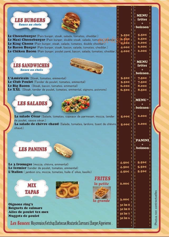 Snack Sister's Wynody — carte page 2