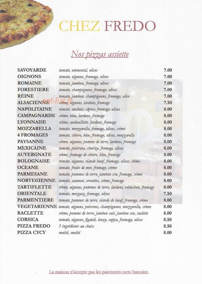 Chez Fredo — carte page 2