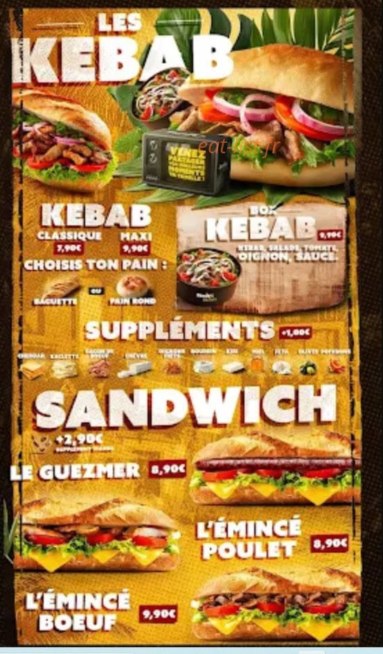 Family'z Kitchen — carte page 1