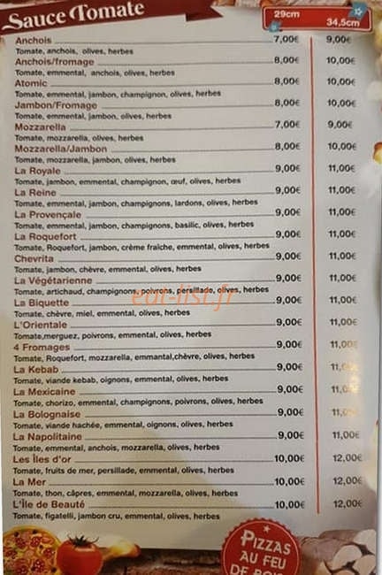 Geoffrey pizza — carte page 4