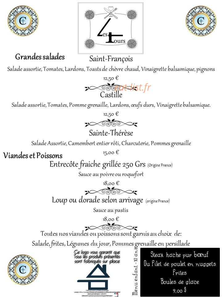 Les 4 Tours — carte page 1