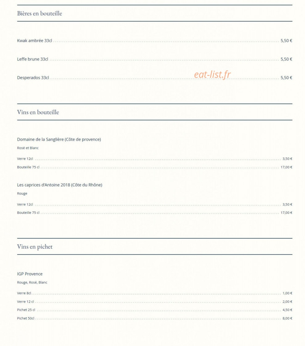 Bistrot de la venue — carte page 4