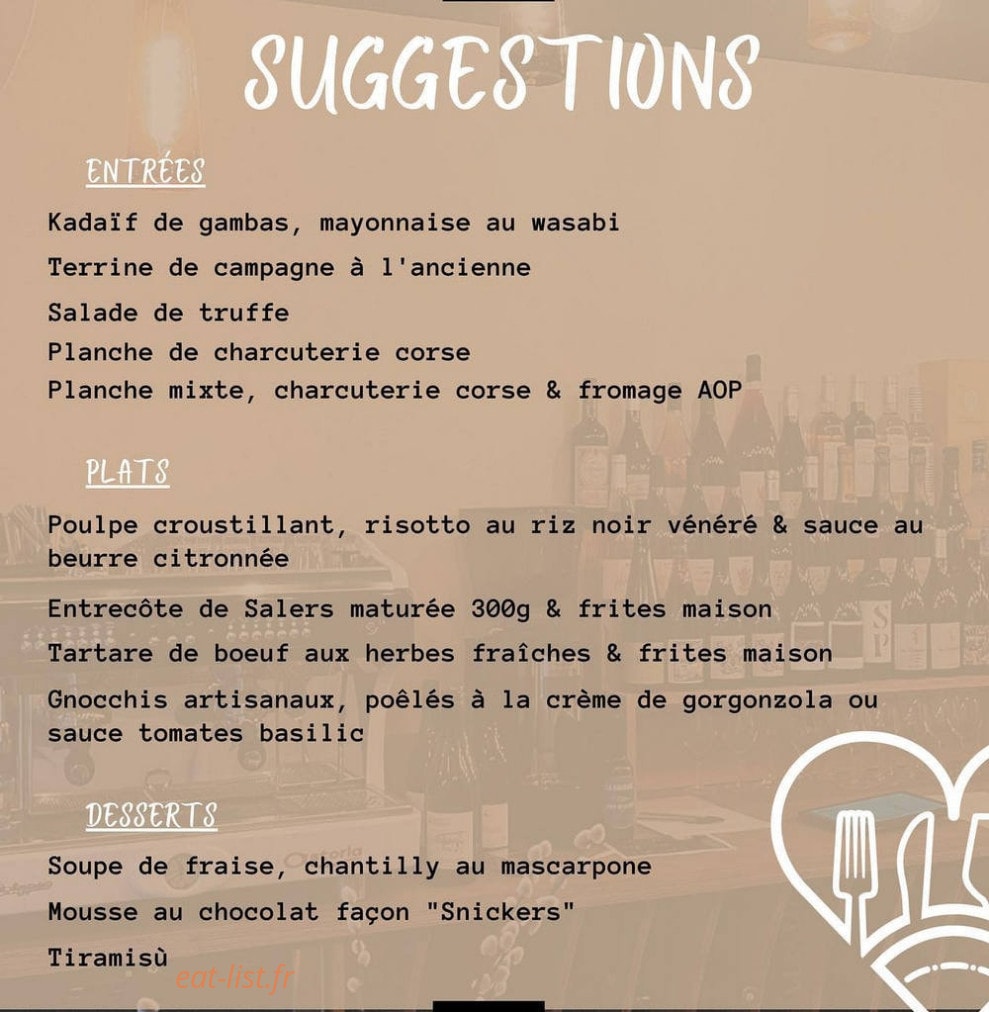 Chez Joseph — carte page 1