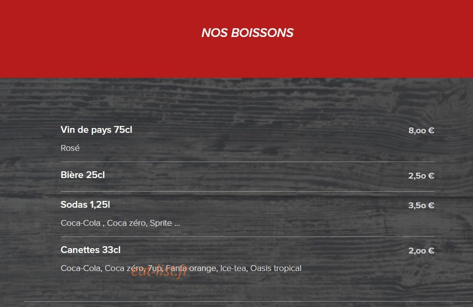 La Pizza Maison Lugari — carte page 4