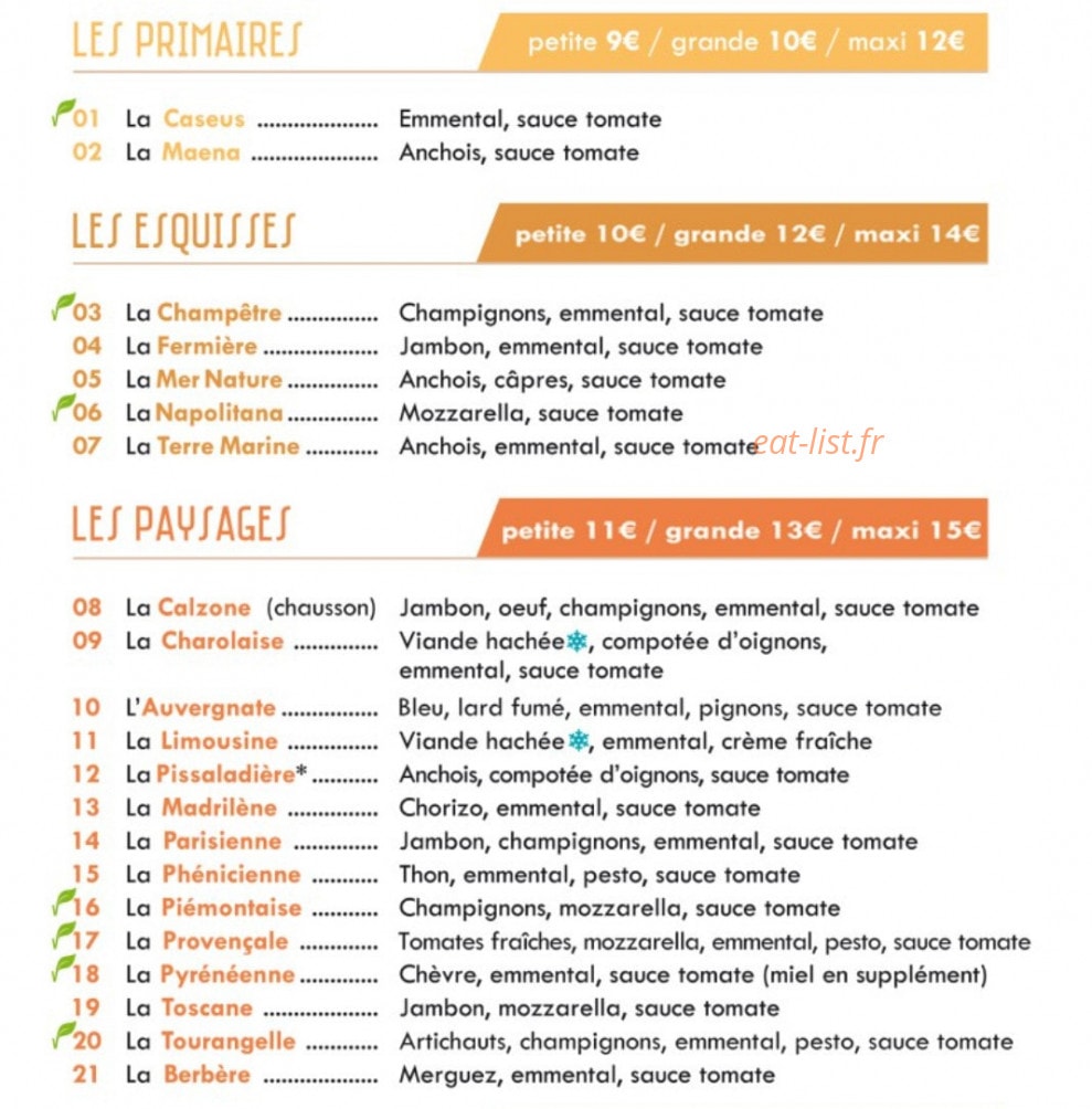La Pizzaïola — carte page 2