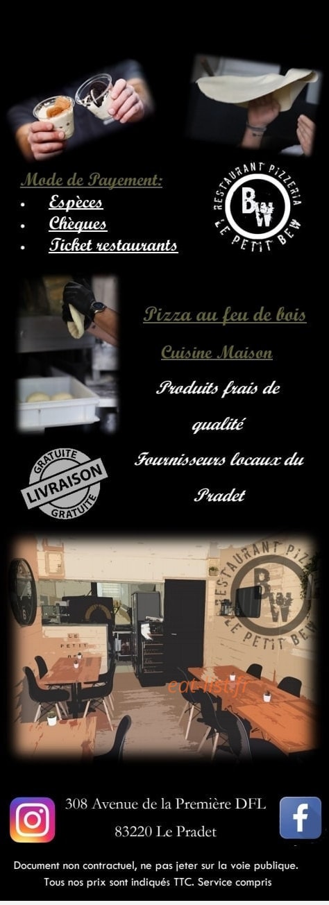 Le Petit Bew — carte page 6