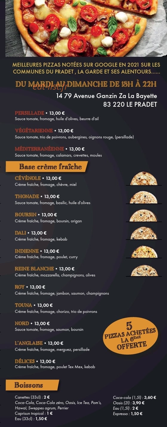 Pizza'Délices — carte page 3