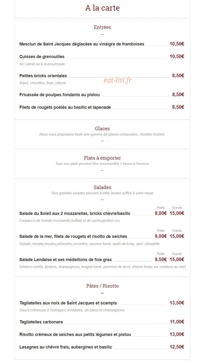 Plein Sud — carte page 2
