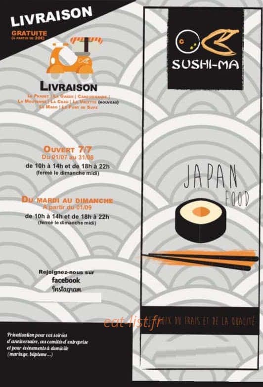 Sushi-ma — carte page 1