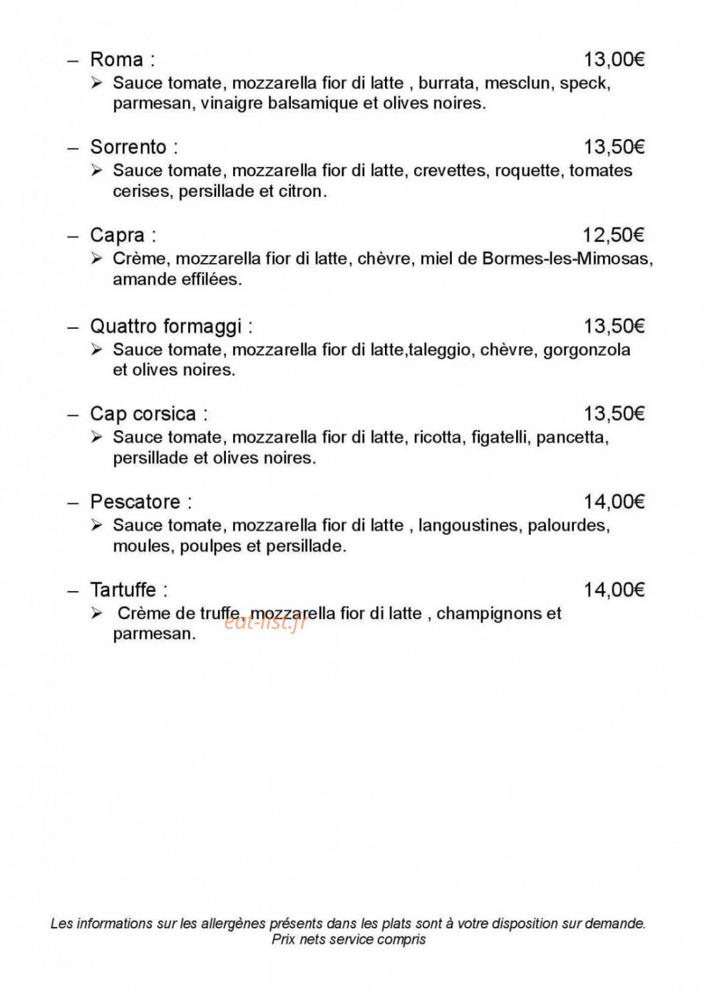 Bella Cucina — carte page 3